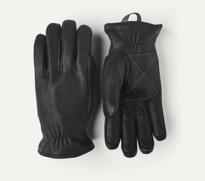 Eirik Leather Gloves, Black-Handsker-Hestra-Motorious Copenhagen