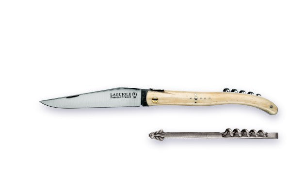 'Grand Laguiole' with corkscrew, Luxe Series, Buffalo bone-Knive og Værktøj-Passion France-Motorious Copenhagen