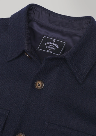 Wool Field Overshirt, Navy-Skjorter-Portuguese Flannel-Motorious Copenhagen