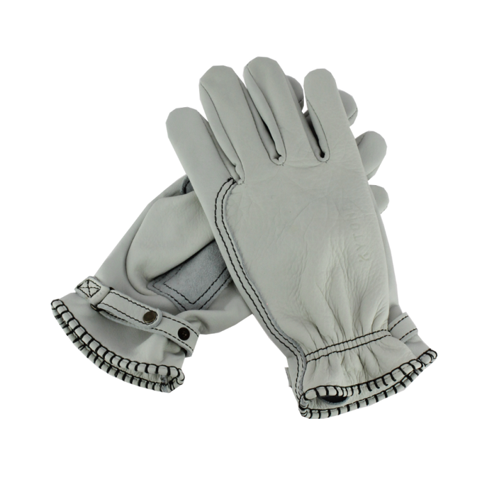 Leather Gloves, CE motorcycle approved, White-Handsker-Kytone-Motorious Copenhagen