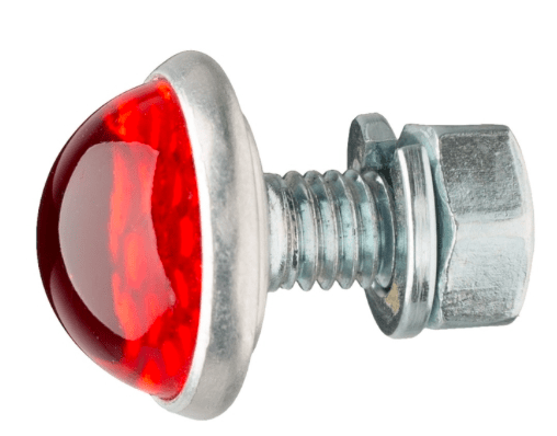 Mini Glass Reflector, Round, Various colours-MC reservedele-Red Fox-Motorious Copenhagen