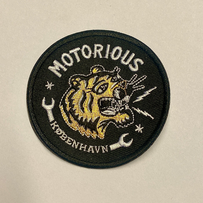 Tiger patch, woven, Ø: 7,5-Stickers, Patches og Badges-Motorious Copenhagen-Motorious Copenhagen