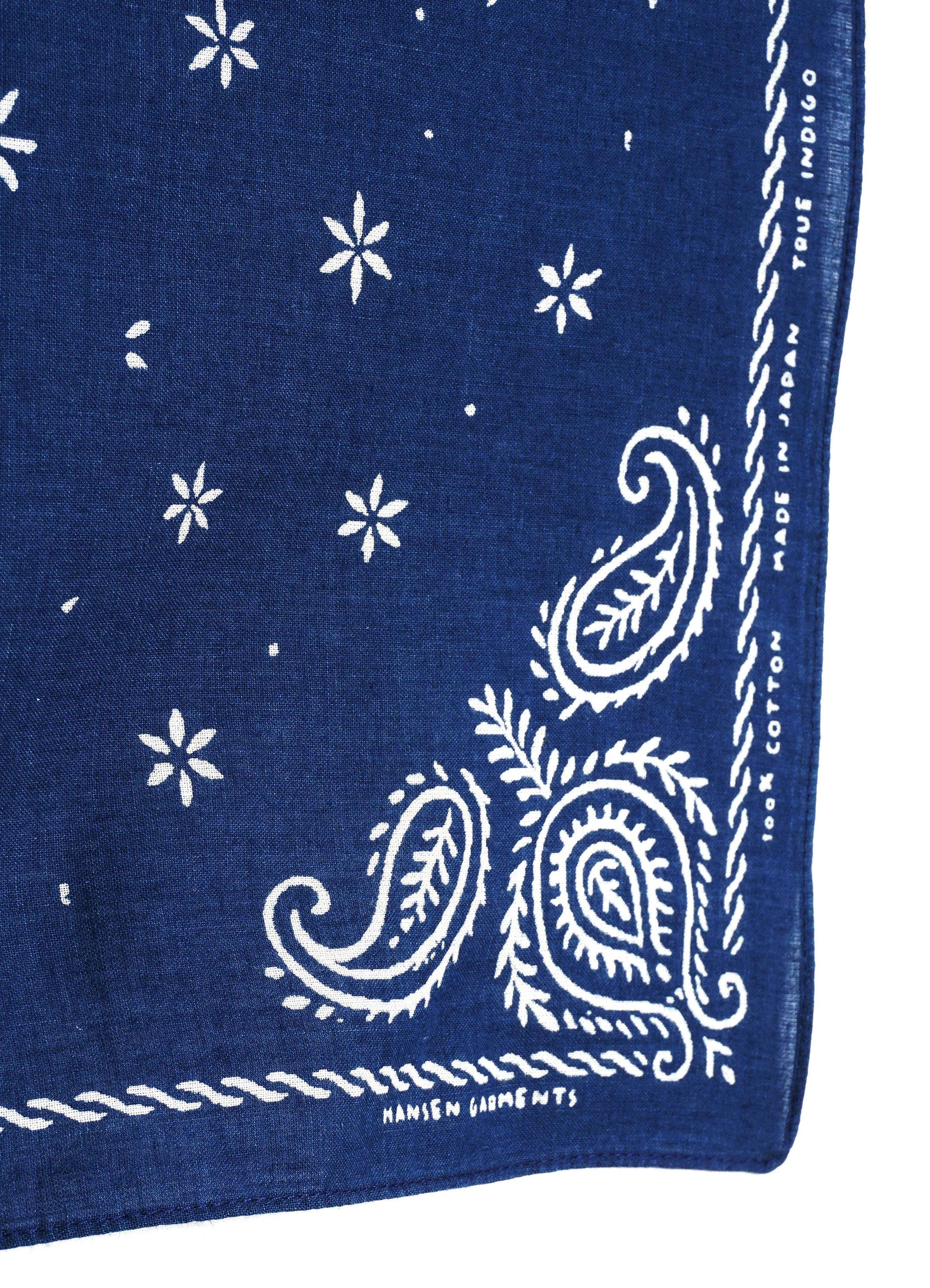 Parsleyfera Bandana, Screen Print, Indigo
