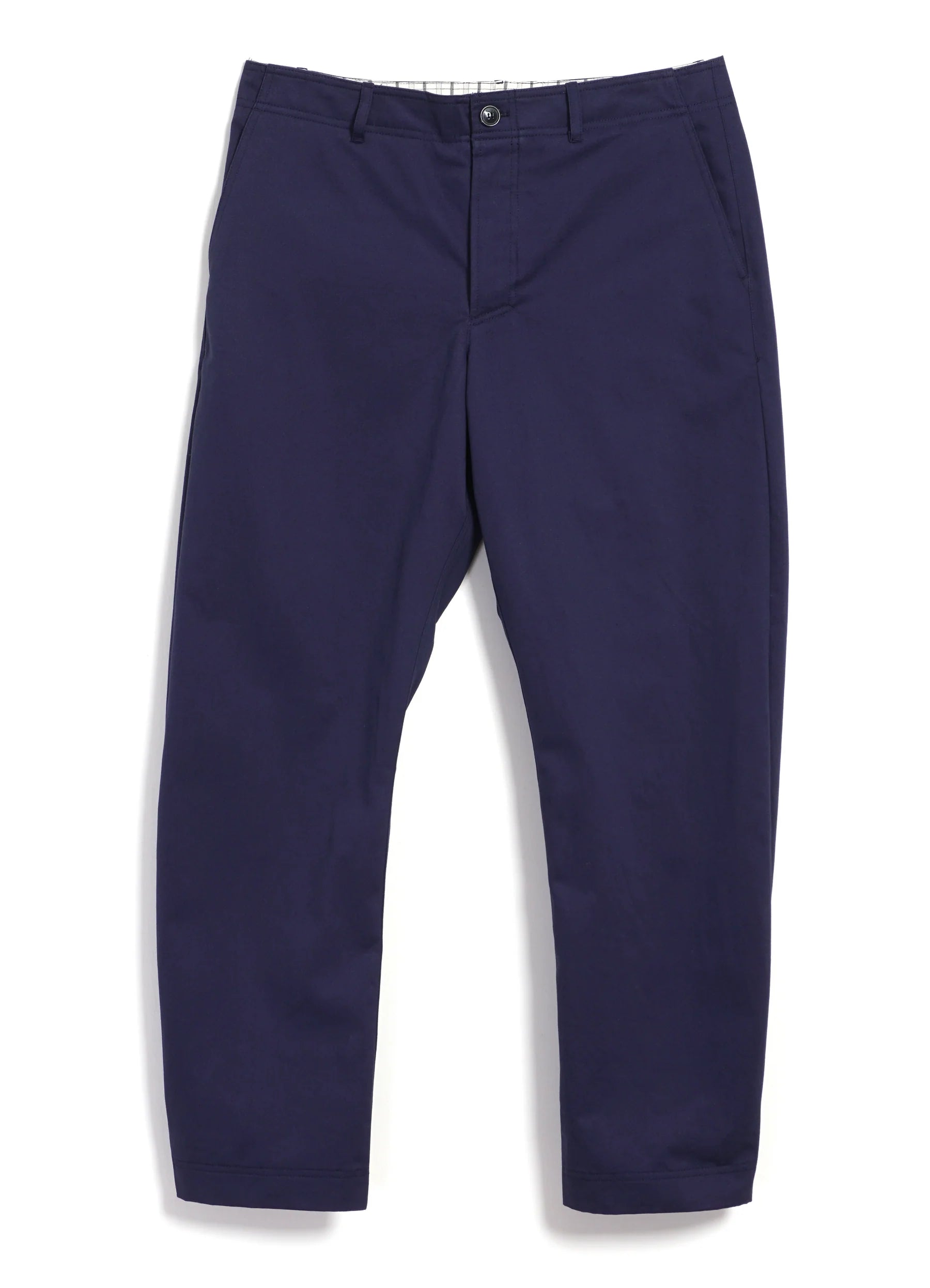 Trygve, Loose Cut Tapered Trousers, Marine