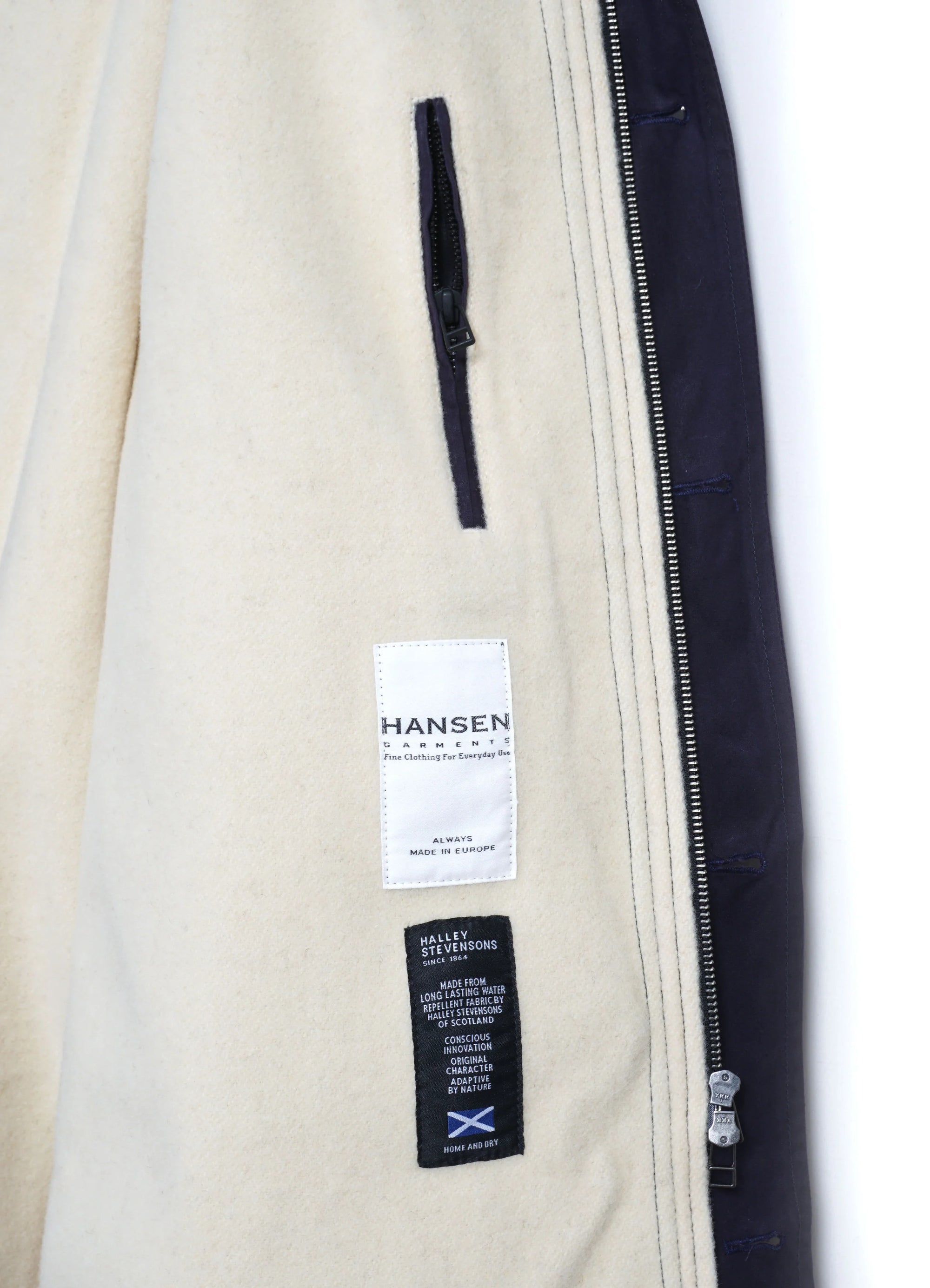 Rasmus, Waxed Parka with Zipper, Deep Blue