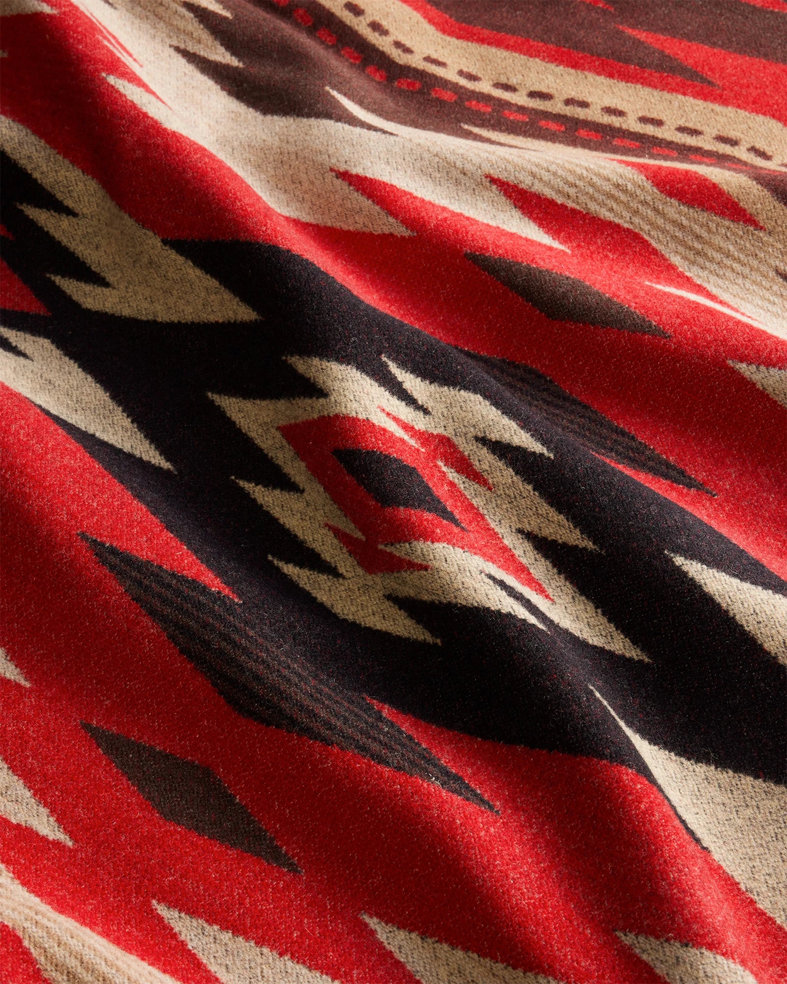 Crown Point, Unnapped Jacquard Robe Blanket, Red/Brown