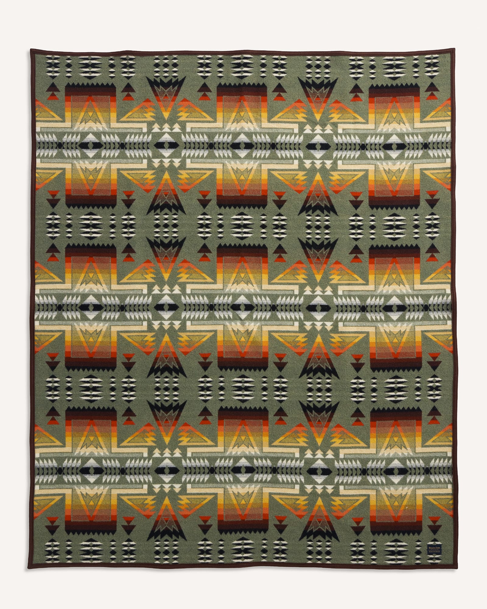 Ponderosa, Napped Jacquard Robe Blanket, Green/Multicolour