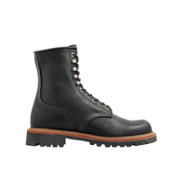 8" Logger, Oil Slick Leather, Style no. 4501, Black-Sko og støvler-Red Wing Shoes-Motorious Copenhagen