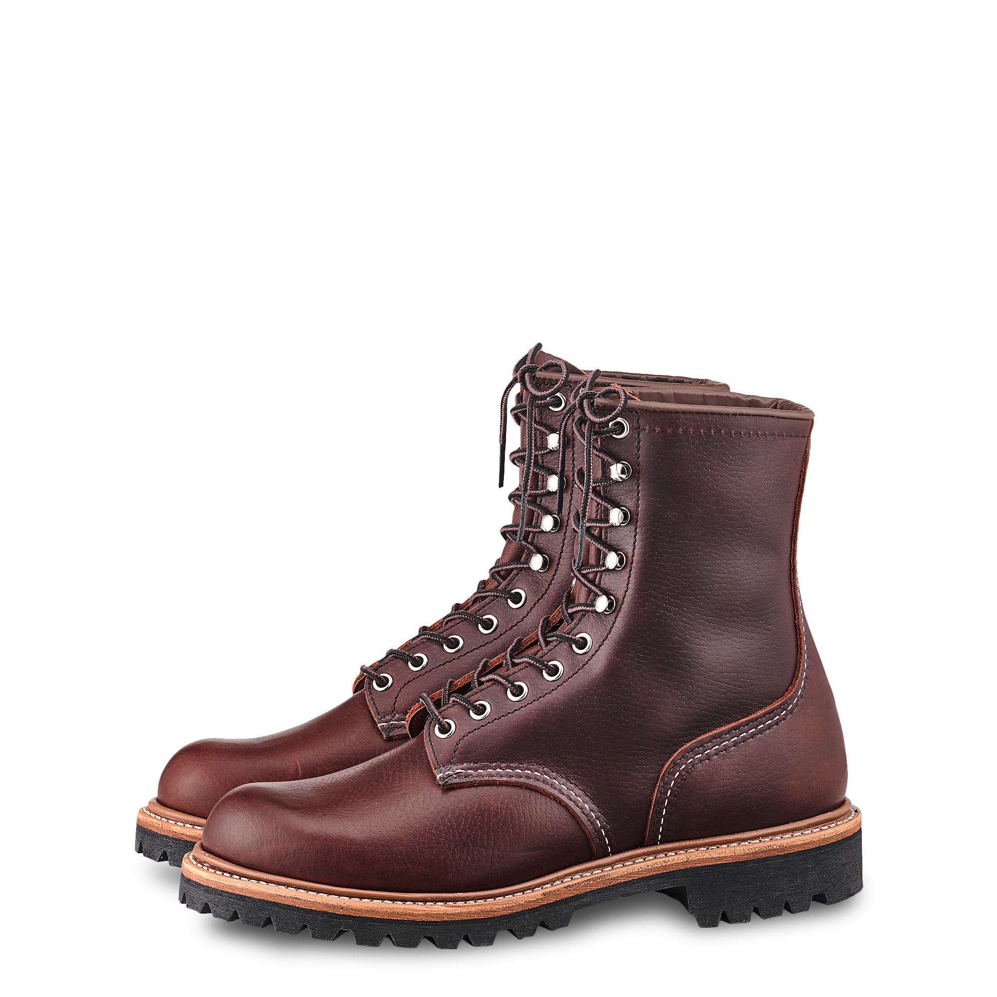 8" Logger, Oil Slick Leather, Style no. 4585, Brown-Sko og støvler-Red Wing Shoes-Motorious Copenhagen