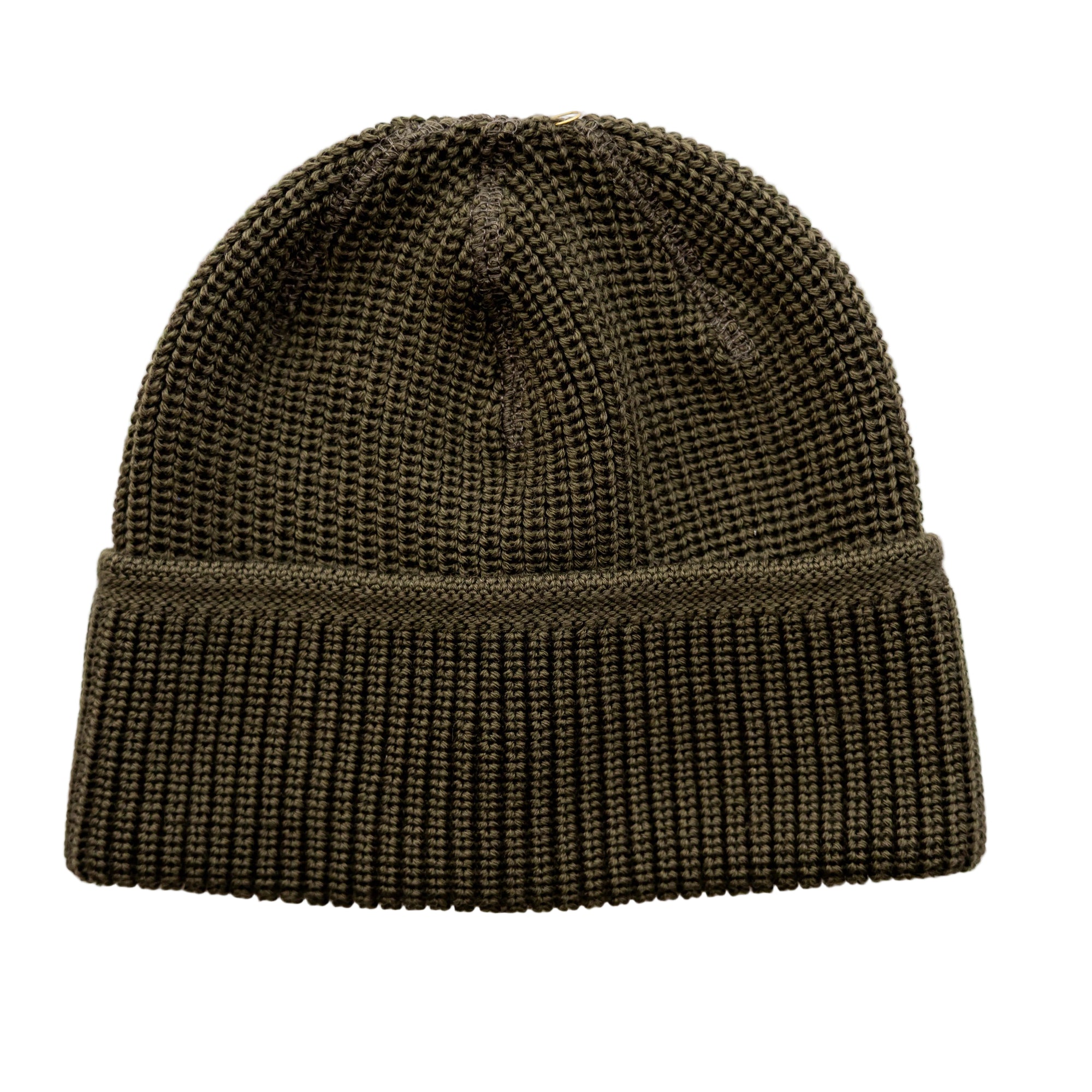 O'Riley Beanie, Rib Knit, 100% Merino Wool, Dark Olive