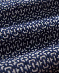 Abstract Tile Shirt, Short Sleeve, Blue-Skjorter-Portuguese Flannel-Motorious Copenhagen