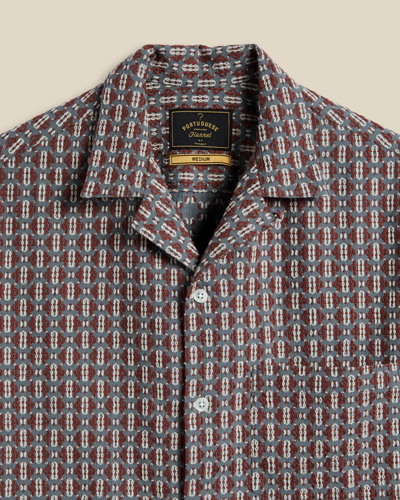 Abstract Tile, Short Sleeve Shirt-Skjorter-Portuguese Flannel-Motorious Copenhagen