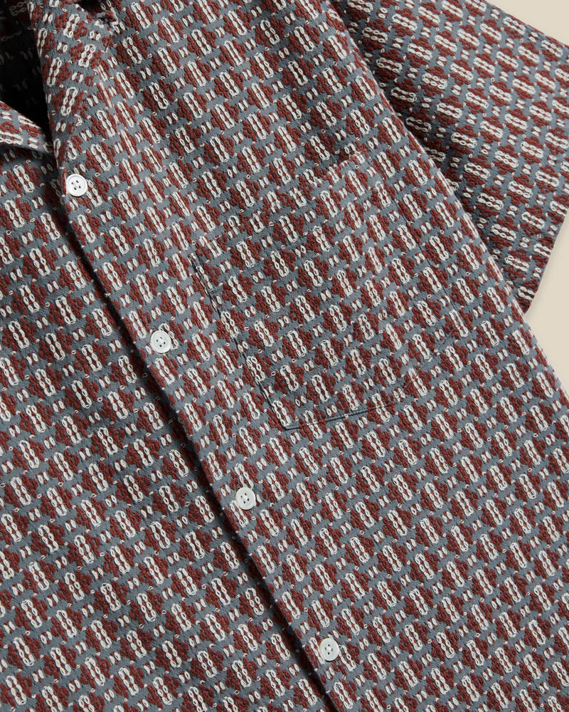 Abstract Tile, Short Sleeve Shirt-Skjorter-Portuguese Flannel-Motorious Copenhagen