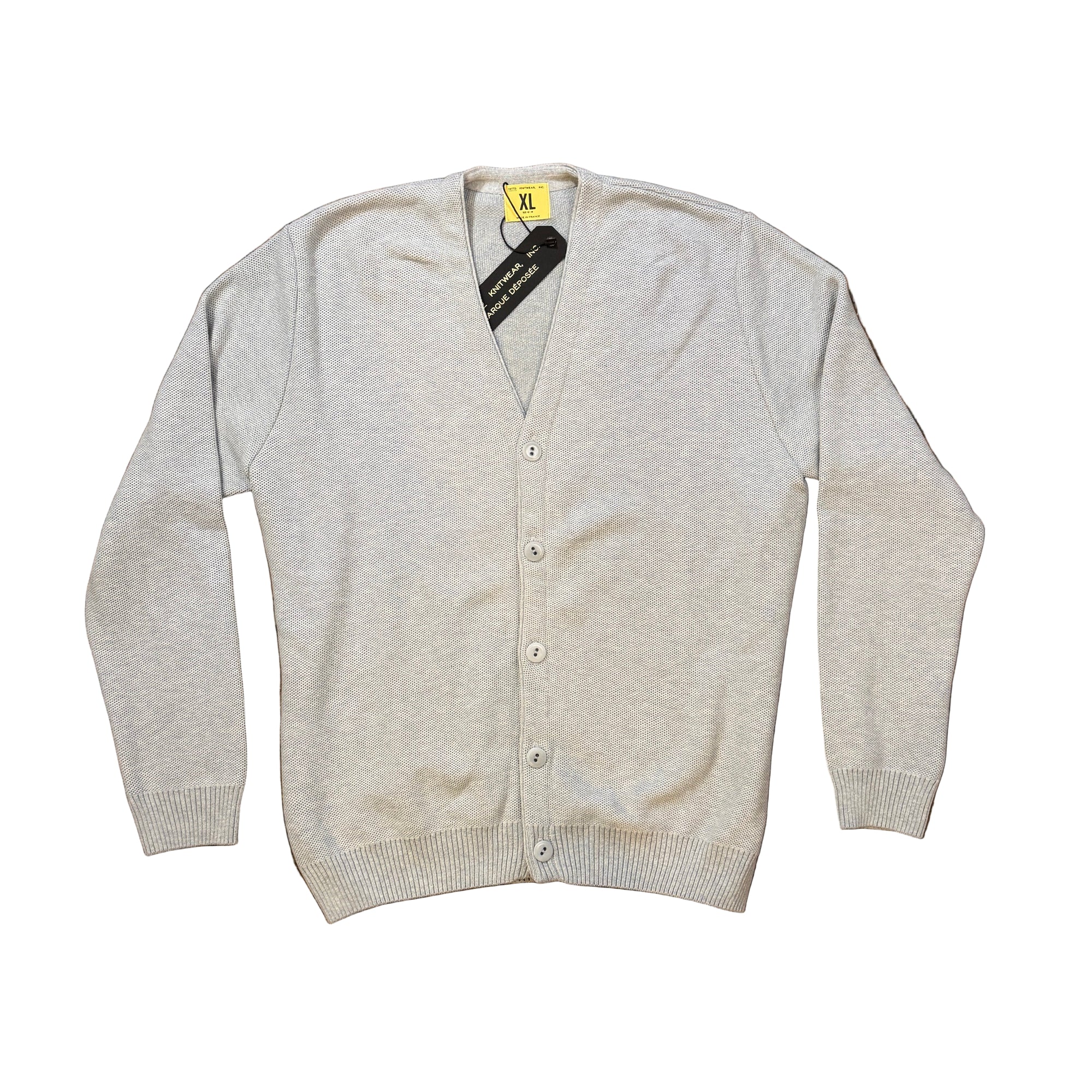 Agop Cardigan, Light Indigo-Sweatshirts-Nitto Knitwear-Motorious Copenhagen