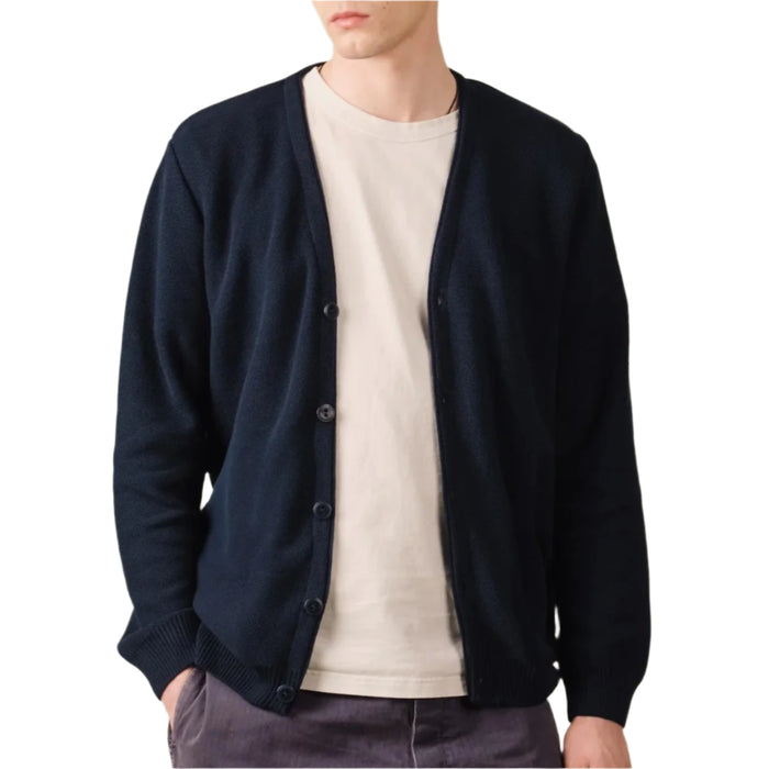 Agop Cardigan, Marine-Sweatshirts-Nitto Knitwear-Motorious Copenhagen