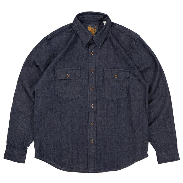 Alamo Shirt, 8oz Denim, Indigo-Skjorter-IndigoFera-Motorious Copenhagen