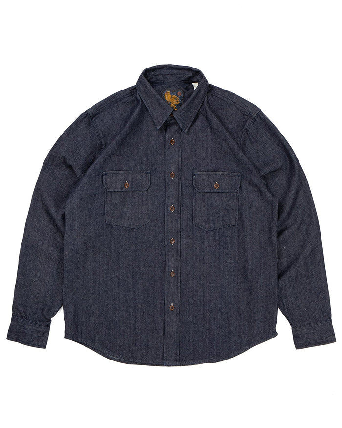 Alamo Shirt, 8oz Denim, Indigo-Skjorter-IndigoFera-Motorious Copenhagen