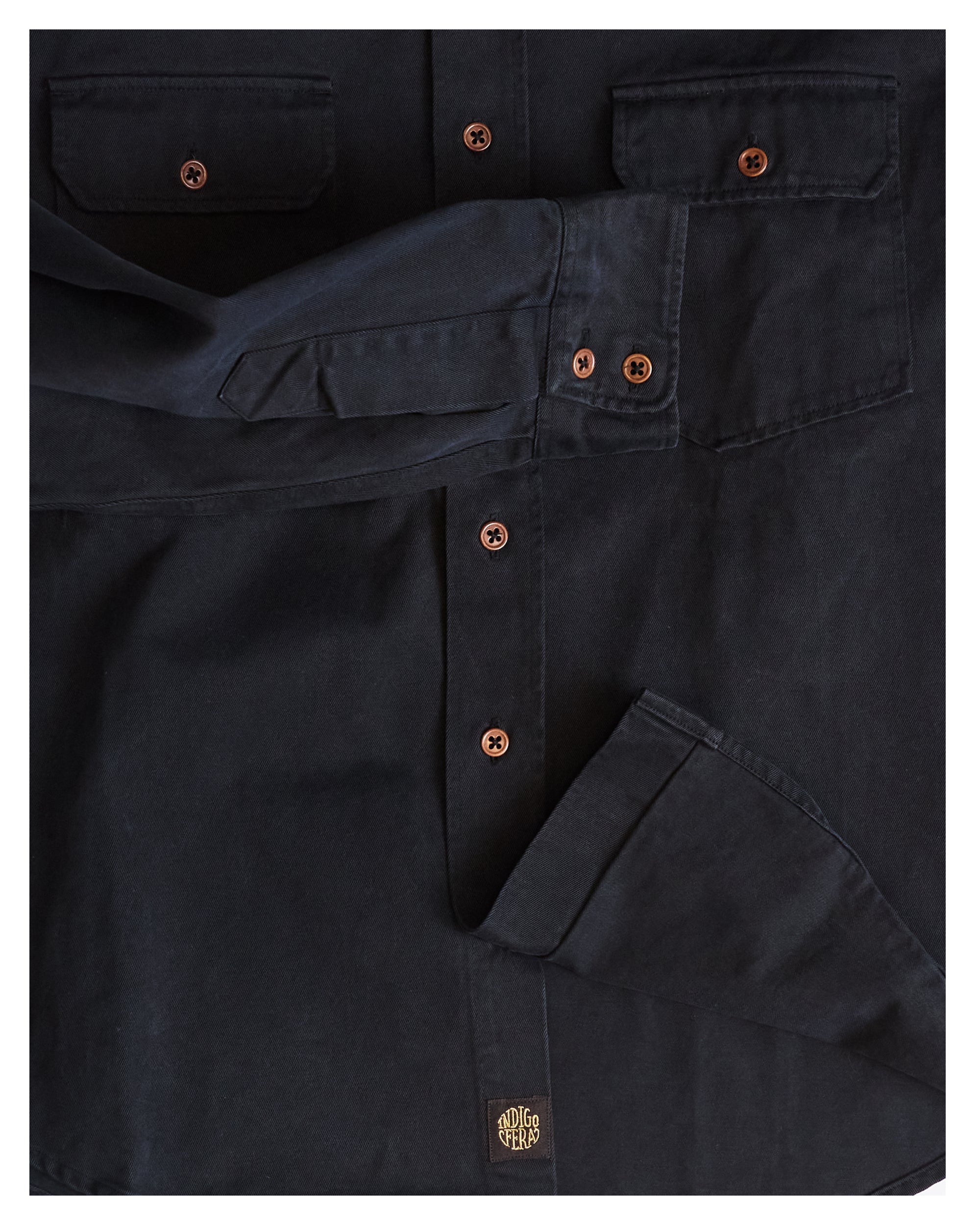 Alamo Shirt, Cotton Twill, Marshall Black-Skjorter-IndigoFera-Motorious Copenhagen