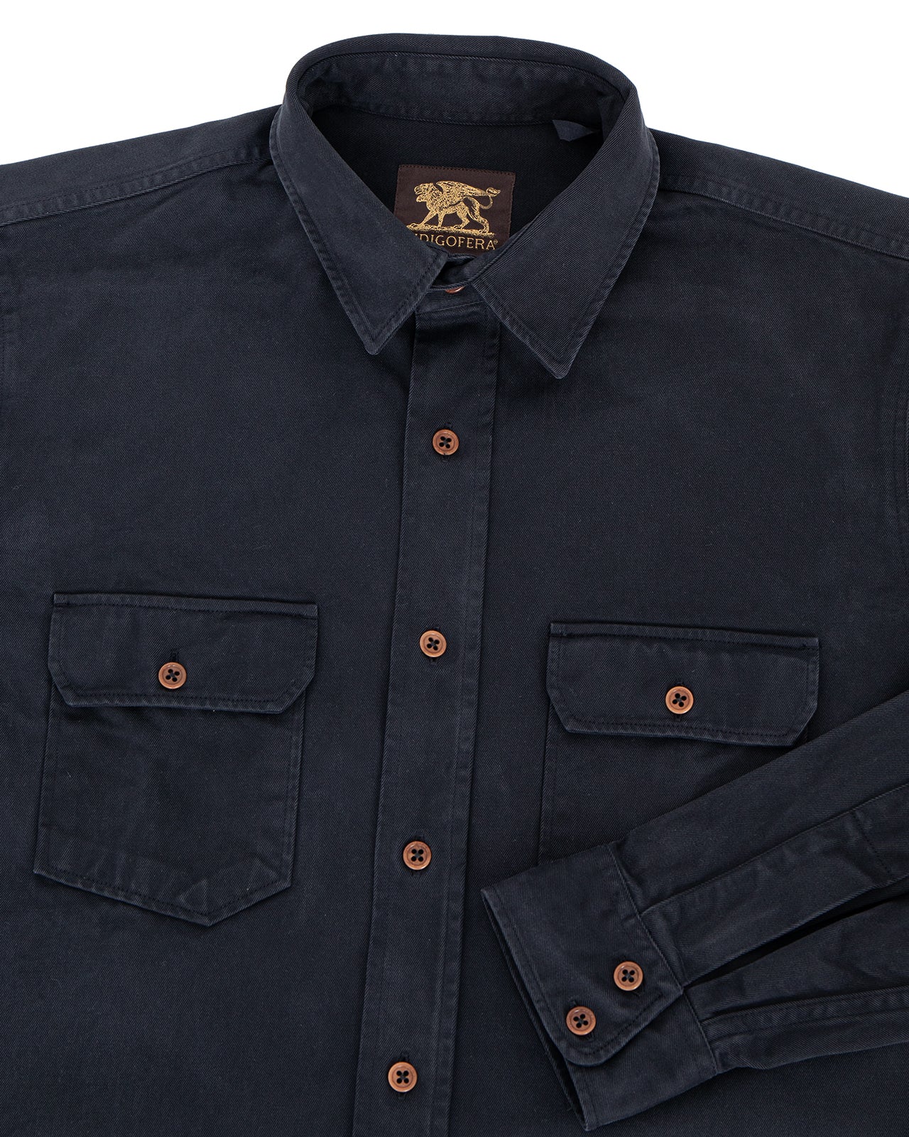 Alamo Shirt, Cotton Twill, Marshall Black-Skjorter-IndigoFera-Motorious Copenhagen