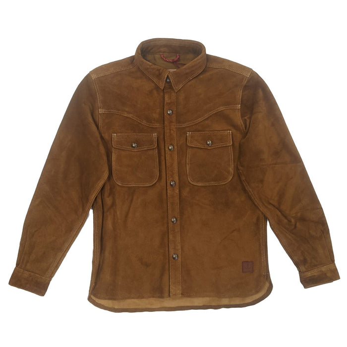 Alliance Buffalo Shirt, Buff Suede, Cognac-Skjorter-Iron & Resin-Motorious Copenhagen