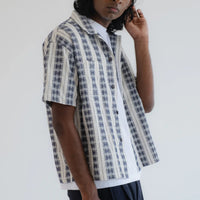 Aloha Shirt, Beldi Jacquard, Off White/Navy-Skjorter-Eat Dust-Motorious Copenhagen