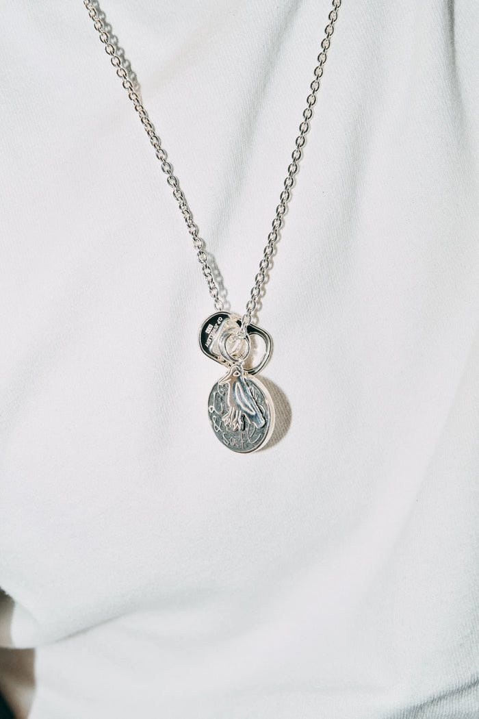 Anchor Chain Hook Necklace, Silver-Ringe og Halskæder-O.P. Jewellery-Motorious Copenhagen