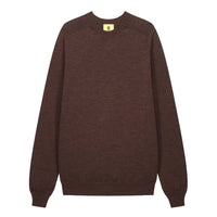 Aris, Crew Neck Sweater, Extra-fine Merino Wool, Marron (Brown)-Sweatshirts-Nitto Knitwear-Motorious Copenhagen