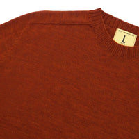 Aris, Crew Neck Sweater, Extra-fine Merino Wool, Orange-Sweatshirts-Nitto Knitwear-Motorious Copenhagen