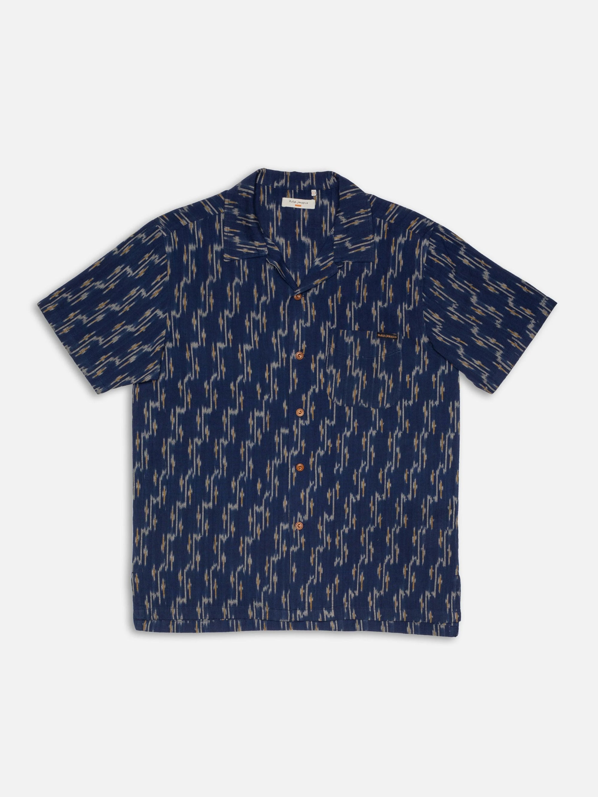 Arvid Ikat Shirt, Blueberry-Skjorter-Nudie Jeans-Motorious Copenhagen