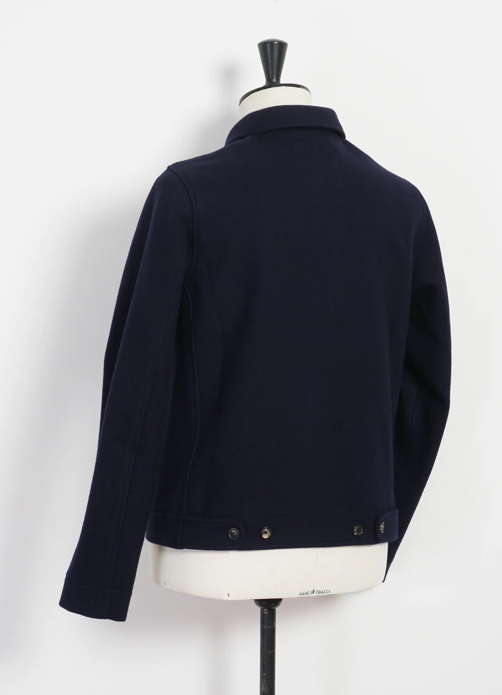 Atlas, Short Wool Felt Jacket, Solid Blue-Jakker-Hansen Garments-Motorious Copenhagen