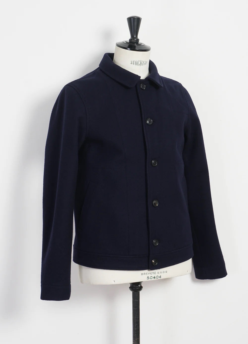 Atlas, Short Wool Felt Jacket, Solid Blue-Jakker-Hansen Garments-Motorious Copenhagen