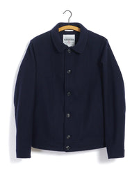 Atlas, Short Wool Felt Jacket, Solid Blue-Jakker-Hansen Garments-Motorious Copenhagen