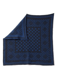 Bandana, Knitted Wool, Blue/Black-Halstørklæder-Hansen Garments-Motorious Copenhagen