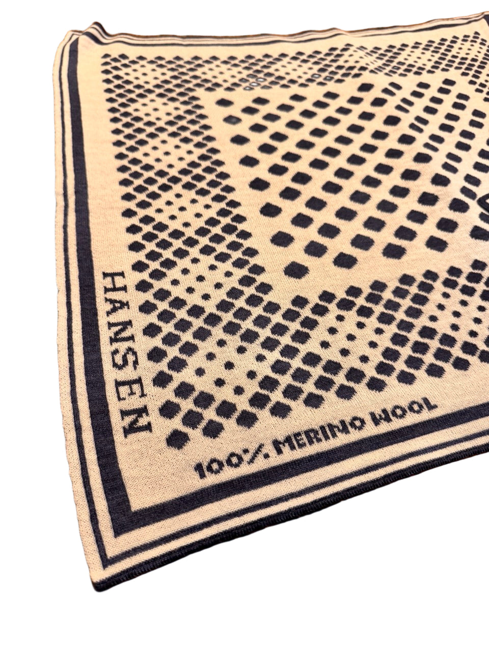 Bandana, Knitted Wool, Blue/Off-white-Halstørklæder-Hansen Garments-Motorious Copenhagen