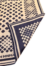 Bandana, Knitted Wool, Blue/Off-white-Halstørklæder-Hansen Garments-Motorious Copenhagen