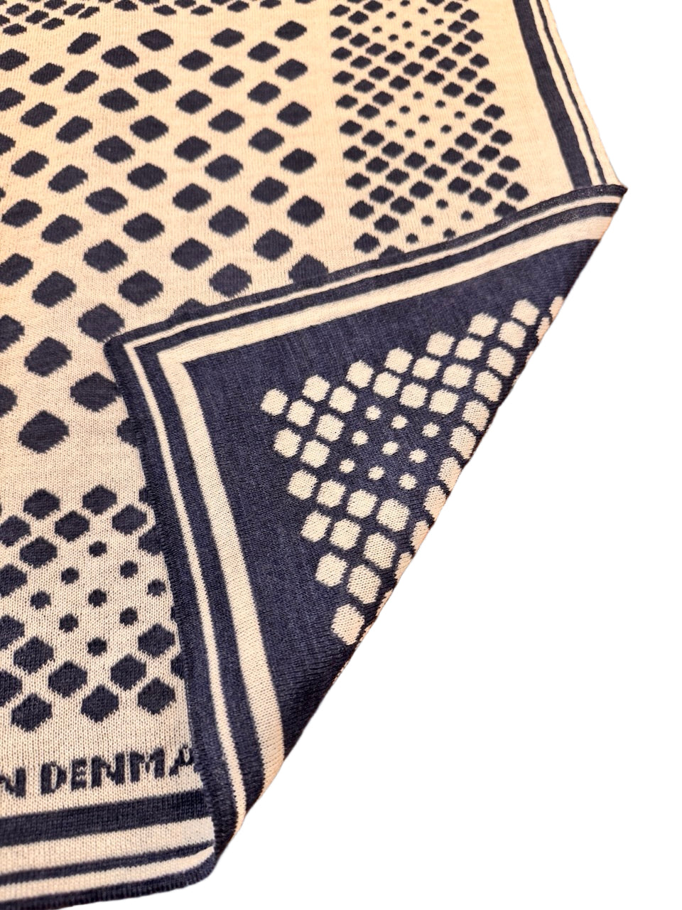 Bandana, Knitted Wool, Blue/Off-white-Halstørklæder-Hansen Garments-Motorious Copenhagen