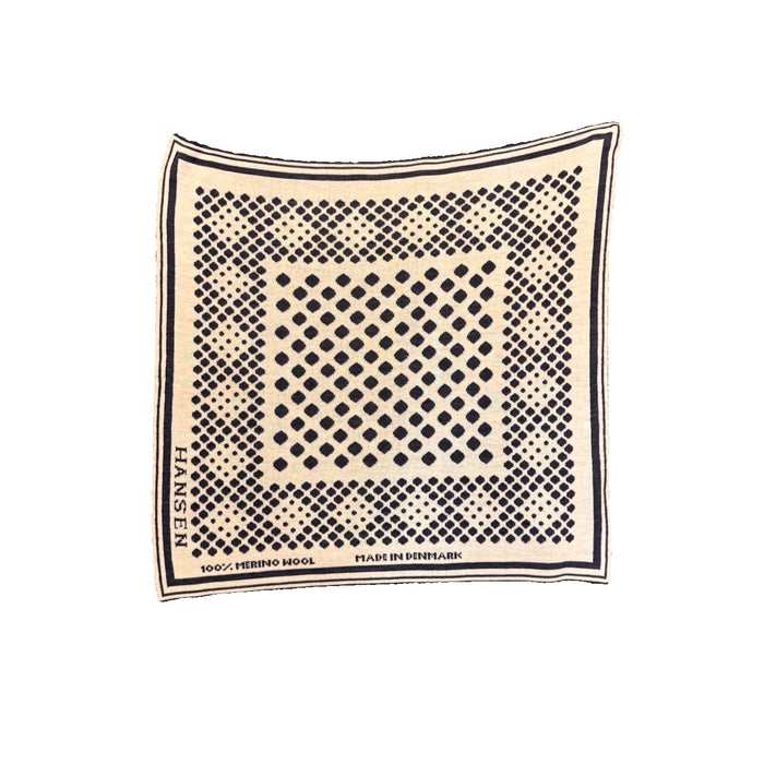 Bandana, Knitted Wool, Blue/Off-white-Halstørklæder-Hansen Garments-Motorious Copenhagen