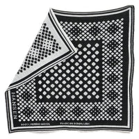Bandana, Knitted Wool, Off-white/Black-Halstørklæder-Hansen Garments-Motorious Copenhagen