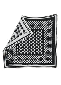 Bandana, Knitted Wool, Off-white/Black-Halstørklæder-Hansen Garments-Motorious Copenhagen