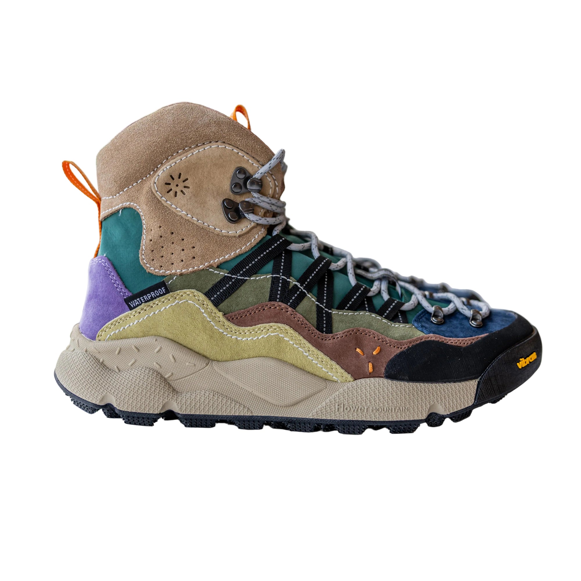 Bankei, High-top Sneakers, Unisex, Black/Navy/Brown-Sko og støvler-Flower Mountain-Motorious Copenhagen