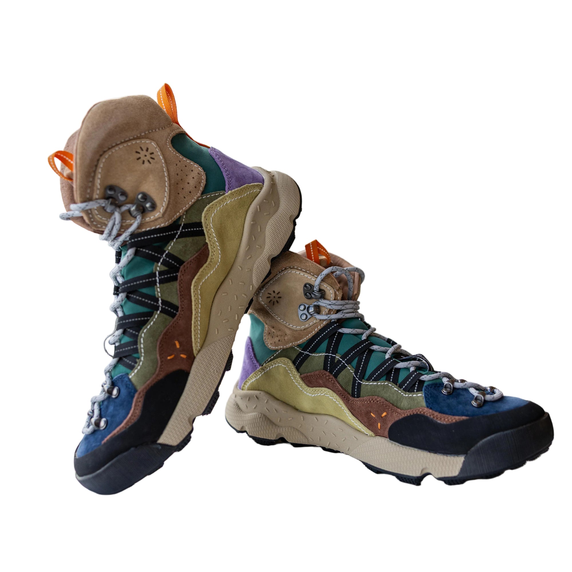 Bankei, High-top Sneakers, Unisex, Black/Navy/Brown-Sko og støvler-Flower Mountain-Motorious Copenhagen