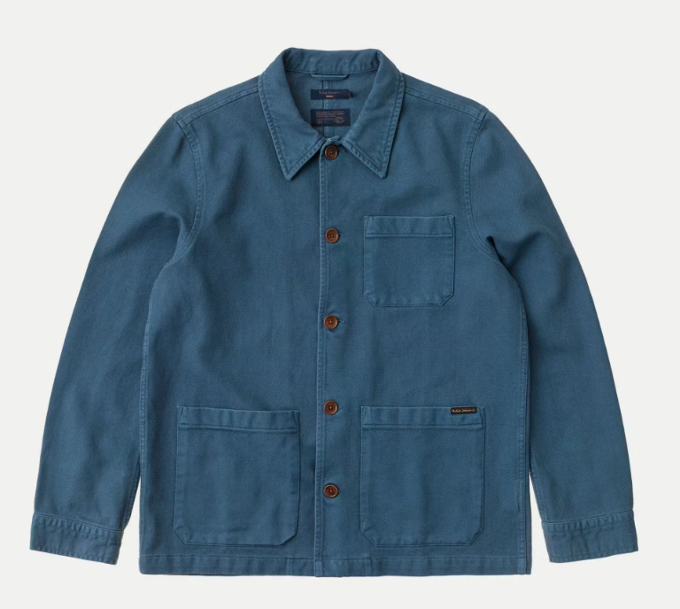 Barney Worker Jacket, Indigo Blue-Jakker-Nudie Jeans-Motorious Copenhagen