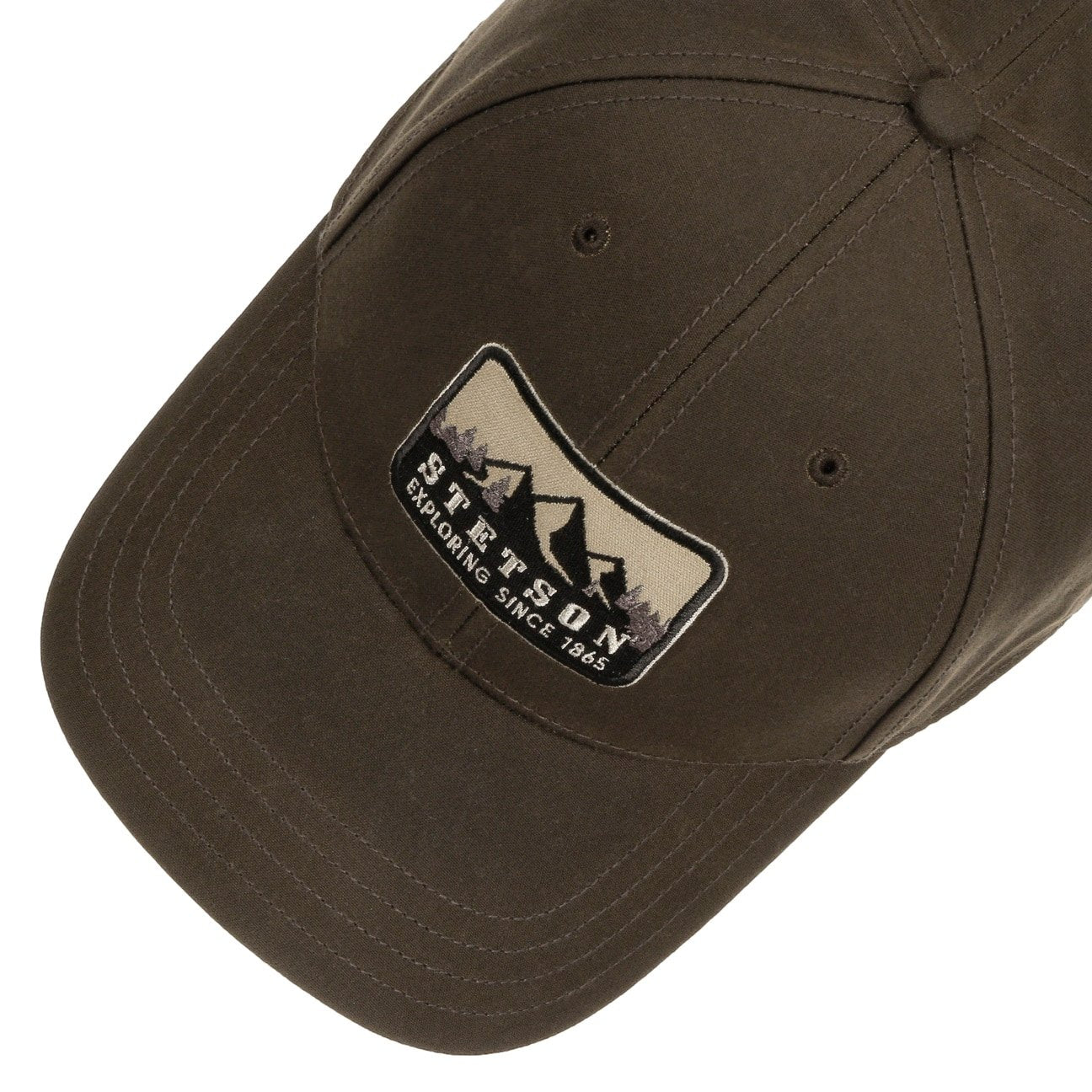 Baseball Cap, Exploring Since 1865, Dark Brown-Hatte og Caps-Stetson-Motorious Copenhagen
