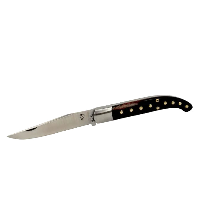 Basque-Yatagan, French pocket knife, Macassar Ebony Handle-Knive og Værktøj-Passion France-Motorious Copenhagen