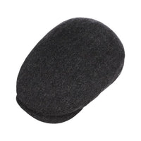 Belfast Classic Wool Flat Cap, Dark Grey-Hatte og Caps-Stetson-Motorious Copenhagen