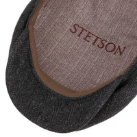 Belfast Classic Wool Flat Cap, Dark Grey-Hatte og Caps-Stetson-Motorious Copenhagen
