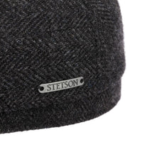 Belfast Classic Wool Flat Cap, Dark Grey-Hatte og Caps-Stetson-Motorious Copenhagen