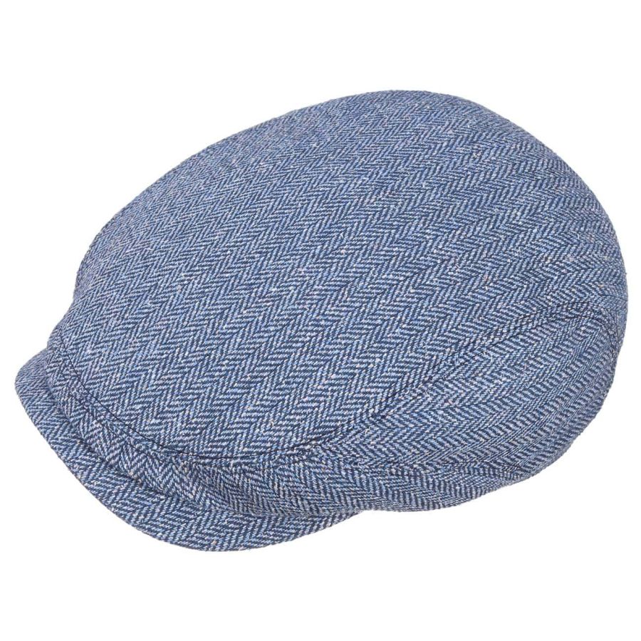 Belfast Silk Flat Cap, Blue-Hatte og Caps-Stetson-Motorious Copenhagen