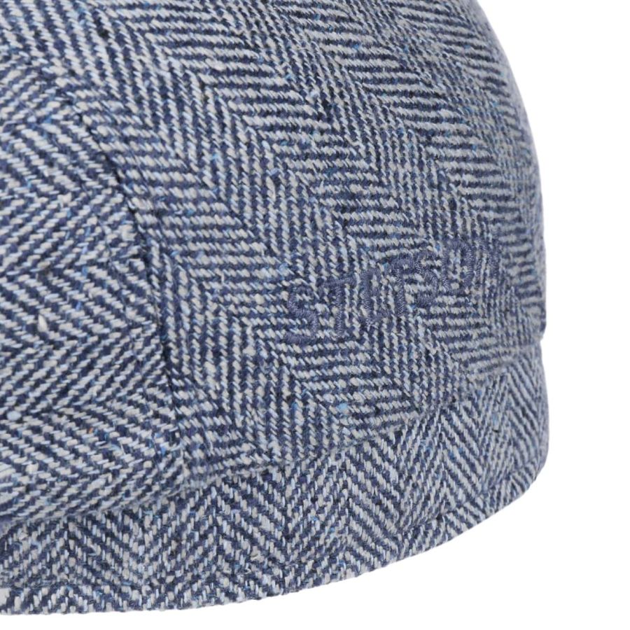 Belfast Silk Flat Cap, Blue-Hatte og Caps-Stetson-Motorious Copenhagen