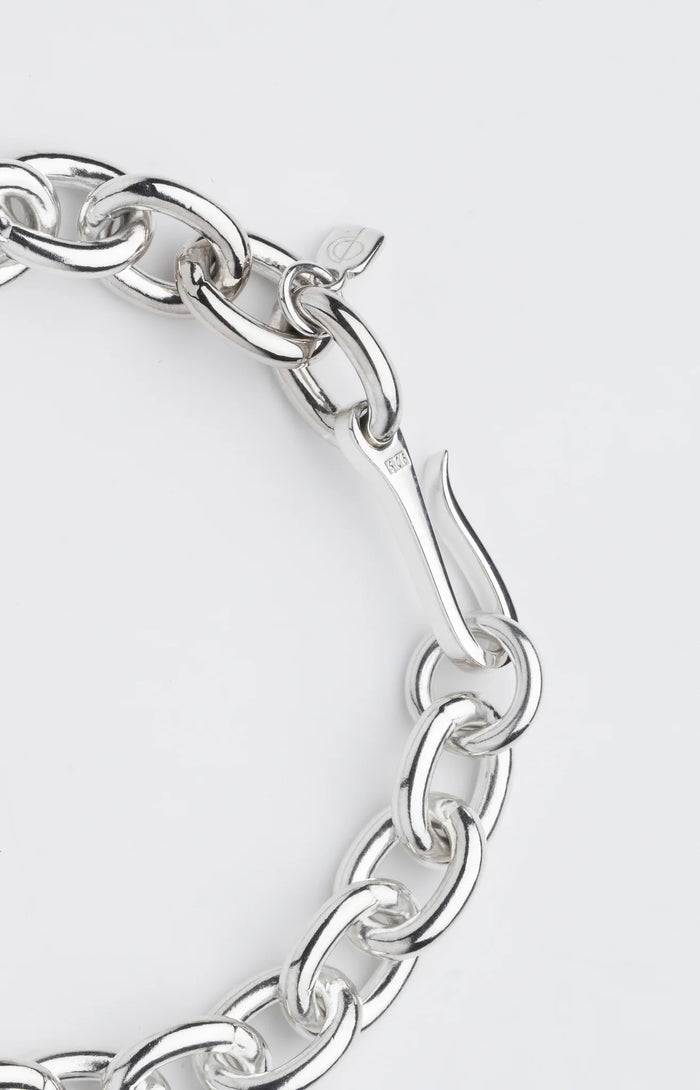Big Anchor Hook Bracelet, Silver-Ringe og Halskæder-O.P. Jewellery-Motorious Copenhagen
